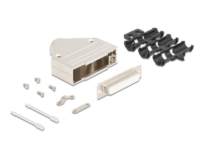 Delock Sub-D Stekkerbehuizing 44-pins van metaal inclusief stekkerconnector
