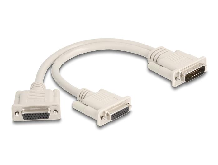 Delock Adapter Y-kabel Splitter D-Sub HD 26-pins Stekker naar 2 x D-Sub HD 26