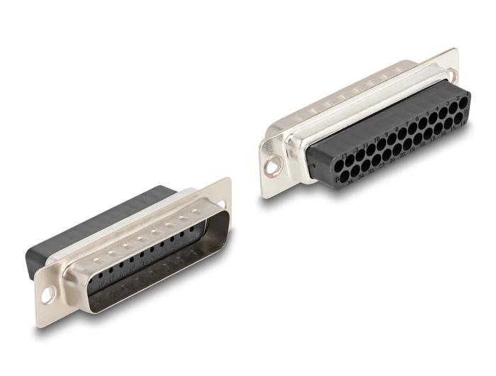 Delock D-Sub 25-pins stekker naar RJ45-aansluiting montagekit rood