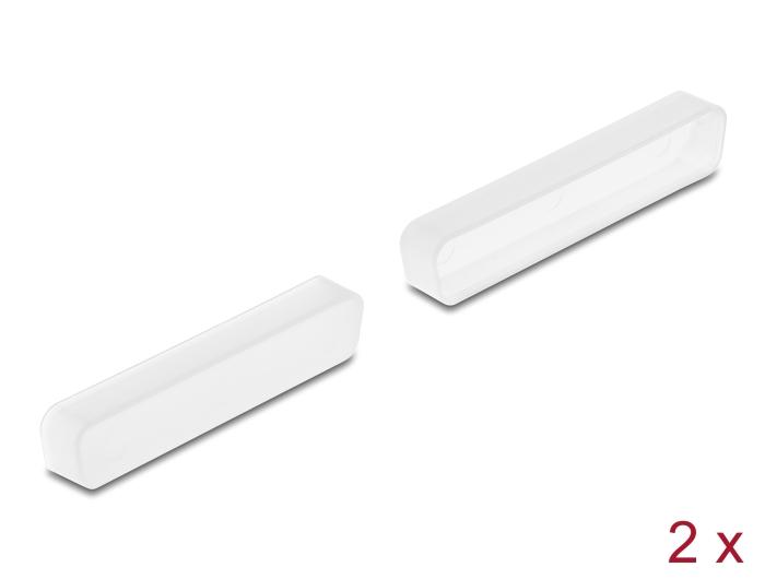 Delock Stofkap voor D-Sub 37 connector, 2 stuks, transparant