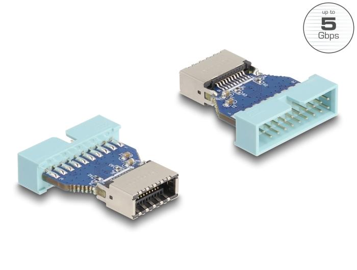 Delock USB 5 Gbps Adapter Pinheader naar interne USB Type-E Key A connector