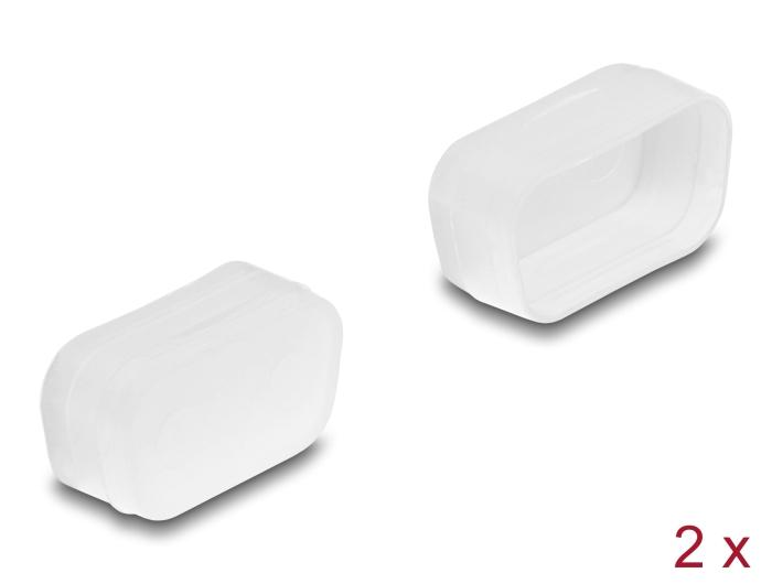 Delock Stofkap voor D-Sub 9 / D-Sub 15 VGA stekkers, 2 stuks, transparant