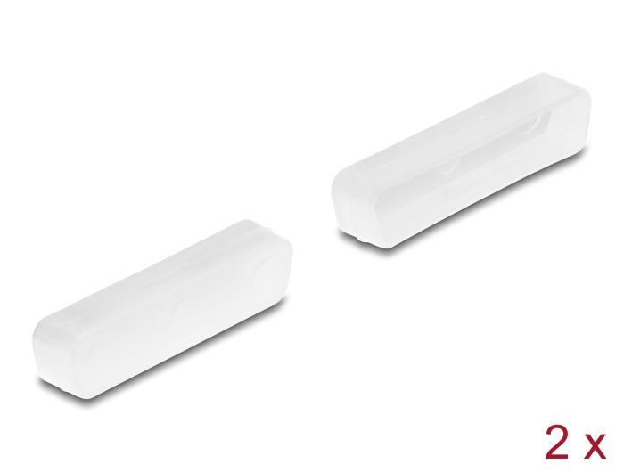 Delock Stofkap voor D-Sub 25 female connector 2 stuks transparant