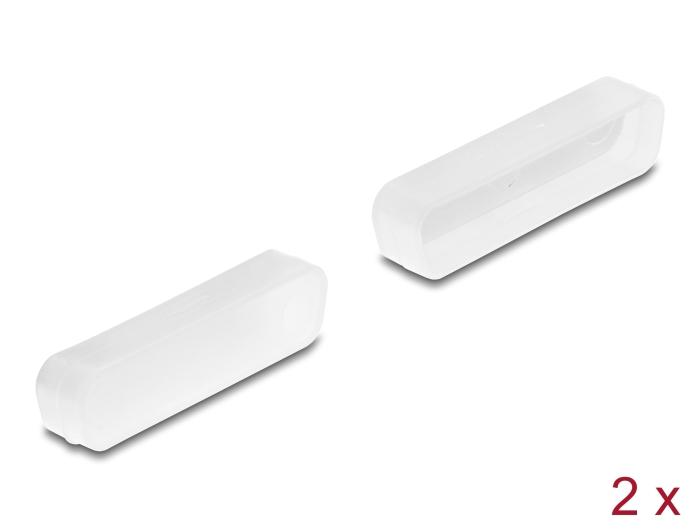 Delock Stofkap voor D-Sub 25 connector, 2 stuks, transparant