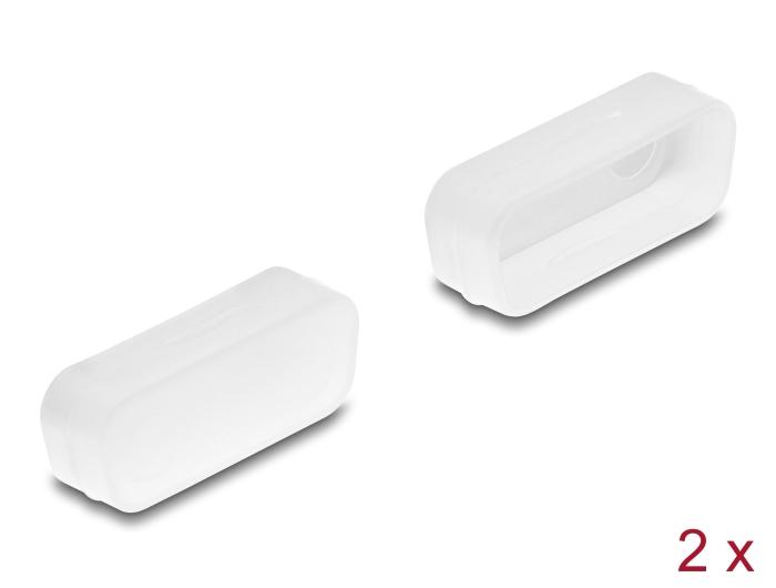 Delock Stofkap voor D-Sub 15 connector, 2 stuks, transparant