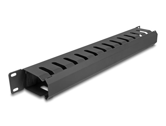 Delock 19″ Kabelmanagement-Patchpaneel met borstels en 2 openingen 1 HE