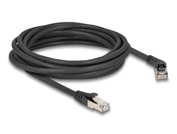 Delock RJ45 netwerkkabel Cat.6A S/FTP Stekker 45 naar rechts gehoekte
