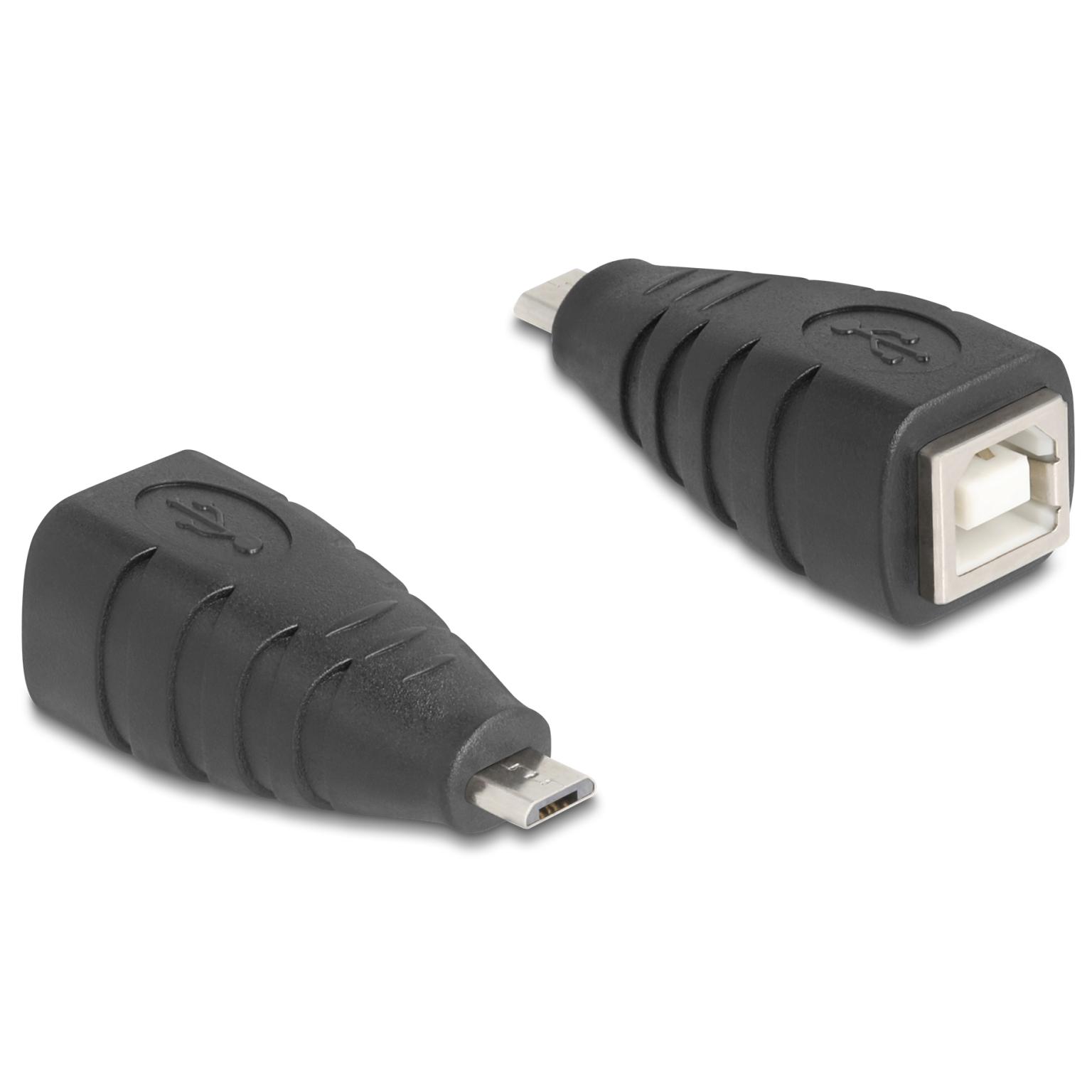 Usb Printer Adapter Micro USB B naar USB B adapter - Versie: USB 2.0 Aansluiting 1: Micro ...