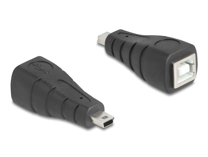 Delock USB 2.0 Adapter Mini-USB 5-pins Stekker naar USB Type-B Aansluiting