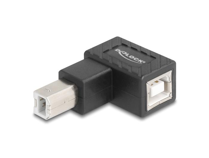 Delock USB 2.0 Adapter USB type-B stekker naar USB type-B connector 90 gehoekte