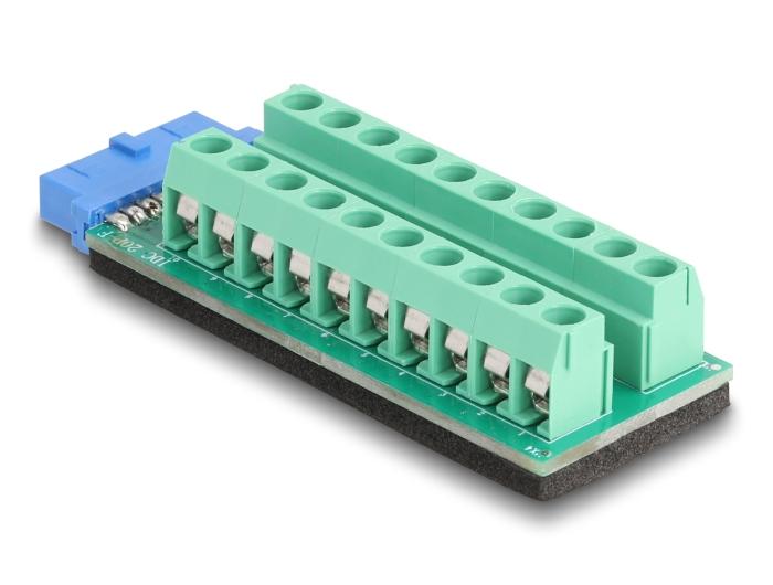 Delock USB Stiftleiste naar Terminalblok Adapter 20-pins