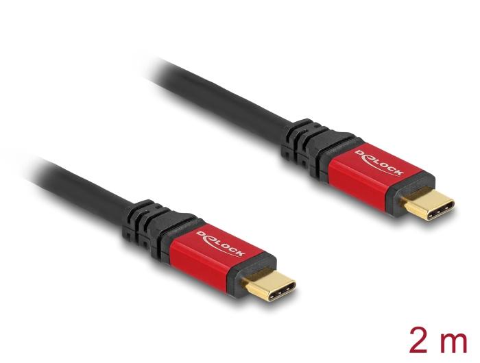 Delock USB 2.0 Kabel USB Type-C™ Stekker naar Stekker PD 3.1 240 W E-Marke