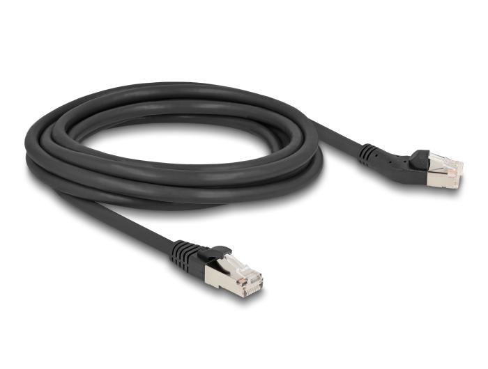 Delock RJ45 netwerkkabel Cat.6A S/FTP stekker 45 naar links gehoekte z