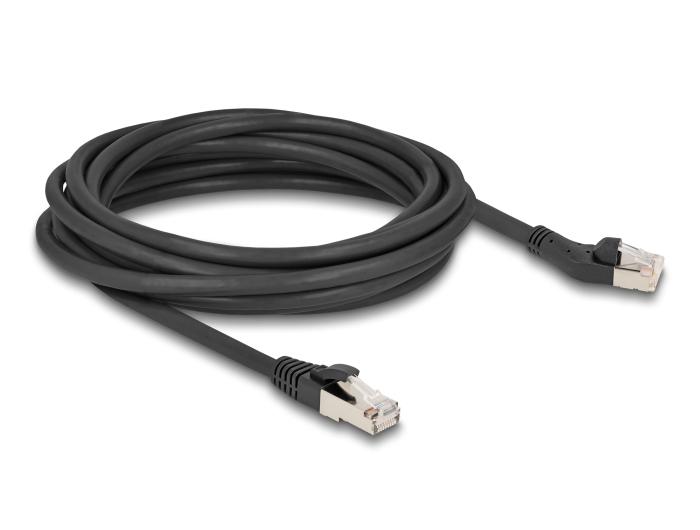 Delock RJ45 netwerkkabel Cat.8.1 S/FTP Stekker 45 naar links gehoekte