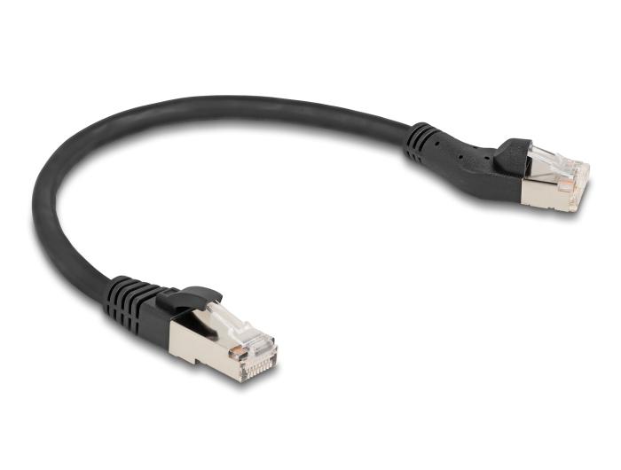 Delock RJ45 netwerkkabel Cat.8.1 S/FTP Stekker 45 naar links gehoekte