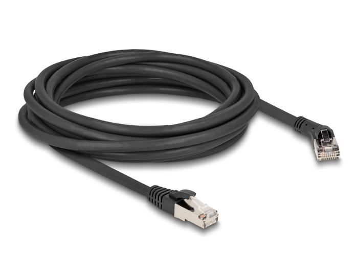 Delock RJ45 Netwerkkabel Cat.8.1 S/FTP Stekker 45 naar rechts gehoekte