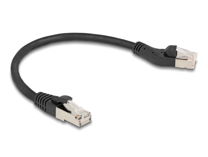 Delock RJ45 Netwerkkabel Cat.6A S/FTP Stekker 45 naar links gehoekte z