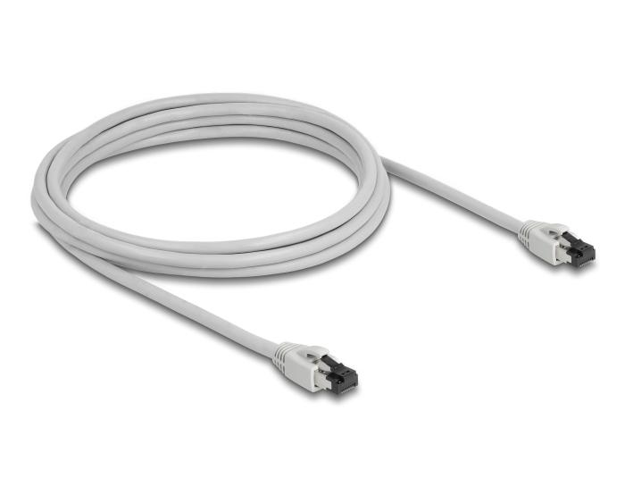 Delock RJ45 Netwerkkabel Cat.8.1 S/FTP 3 m tot 40 Gbps grijs