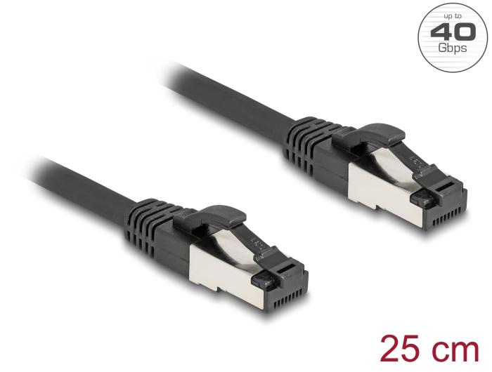 Delock RJ45 Cat.8.1 S/FTP 0,25m 40 Gbps zwart
