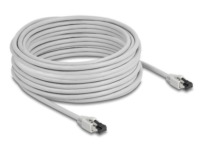 Delock RJ45 netwerkkabel Cat.8.1 S/FTP 15 m tot 40 Gbps grijs