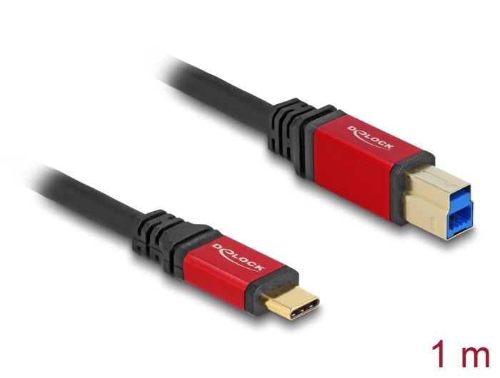 Delock USB 5 Gbps Kabel USB Type-C™ Stekker naar USB Type-B Stekker 1 m rood