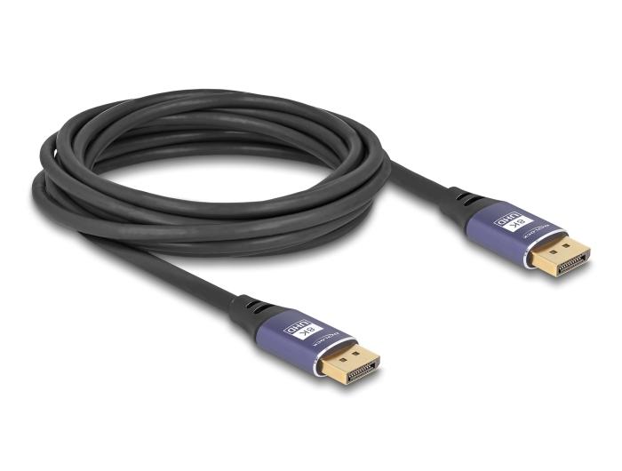 Delock DisplayPort Kabel 8K 60 Hz 5 m paars metallic