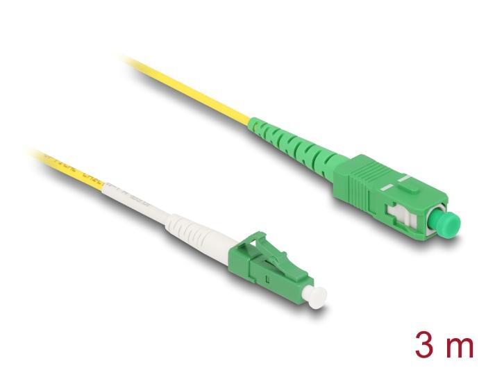 Delock Glasvezelkabel LC-APC naar SC-APC Simplex Singlemode OS2 3 m