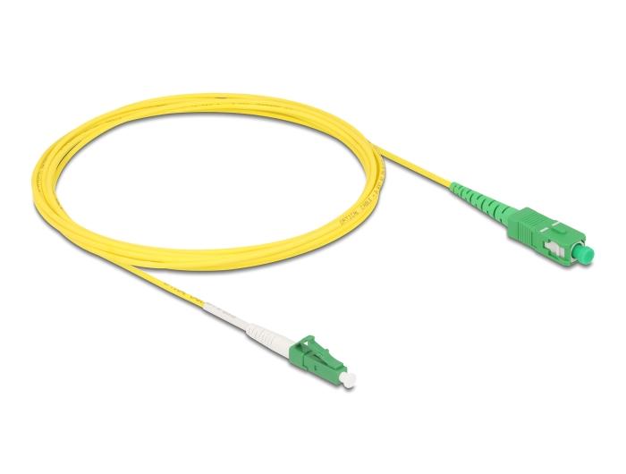 Delock Glasvezelkabel LC-APC naar SC-APC Simplex Singlemode OS2 3 m
