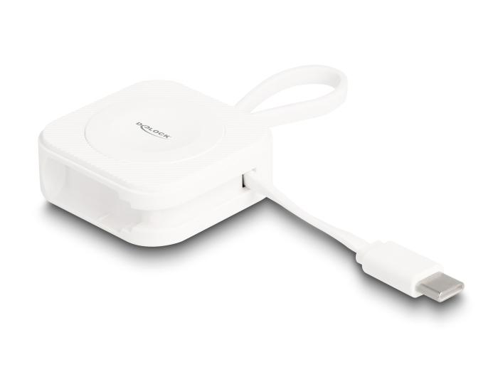 Delock USB Type-C™ oplaadpad voor Apple Watch wit magnetisch