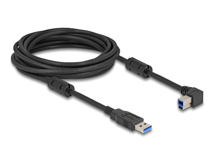 Delock USB 5 Gbps Kabel Type-A Stekker naar Type-B Stekker 90 linksgehoekte