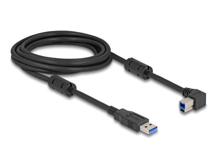 Delock USB 5 Gbps Kabel Type-A Stekker naar Type-B Stekker 90 linksgewinkeld