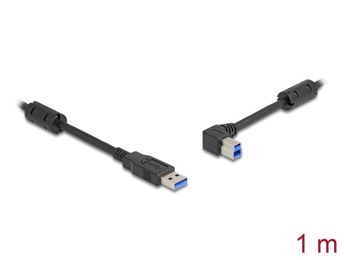 Delock USB 5 Gbps Kabel Type-A Stekker naar Type-B Stekker 90 linksgewinkeld
