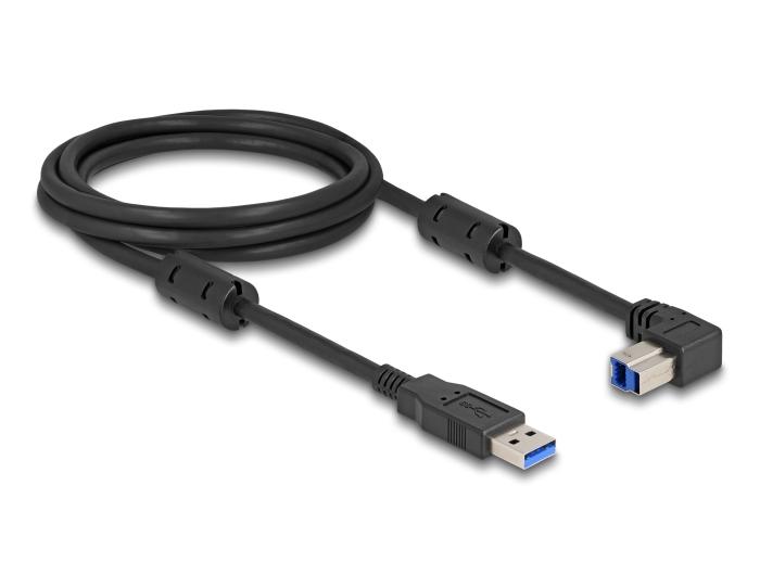 Delock USB 5 Gbps Kabel Type-A Stekker naar Type-B Stekker 90 naar beneden afgeknikte