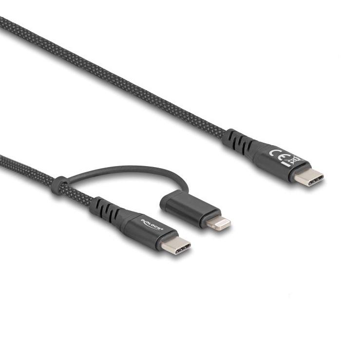 Delock USB-kabel 2 in 1 USB Type-C™ naar USB Type-C™ / Lightning™ voor
