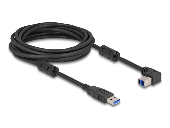 Delock USB 5 Gbps Kabel Typ-A Stekker naar Typ-B Stekker 90 bovenwaarts afgeknikte