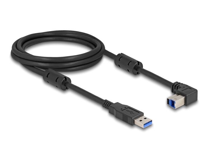 Delock USB 5 Gbps Kabel Typ-A Stekker naar Typ-B Stekker 90 bovenwaarts afgeknikte