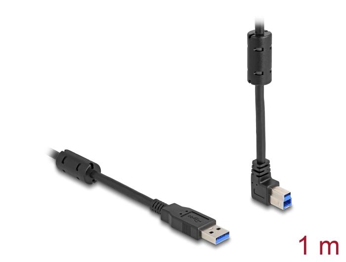 Delock USB 5 Gbps Kabel Type-A Stekker naar Type-B Stekker 90 bovenwaarts afgeknikte