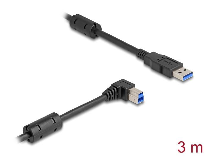 Delock USB 5 Gbps Kabel Type-A Stekker naar Type-B Stekker 90 rechts gehoekte