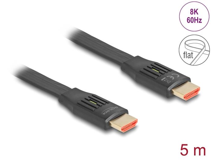 Delock High Speed HDMI platte kabel 48 Gbps 8K 60 Hz 5 m