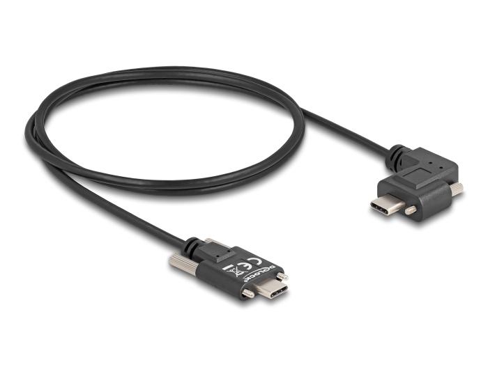 Delock USB 2.0 Kabel USB Type-C™ Stekker met schroeven naar USB Type-C™