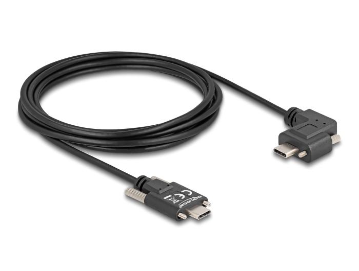 Delock USB 2.0 Kabel USB Type-C™ Stekker met schroeven naar USB Type-C™