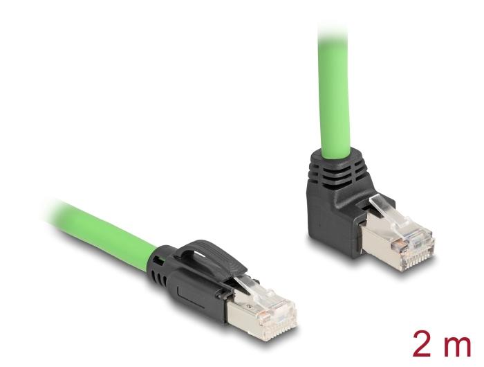 Delock RJ45 netwerkkabel Cat.6A Stekker naar Stekker bovengekanteld SF/UTP