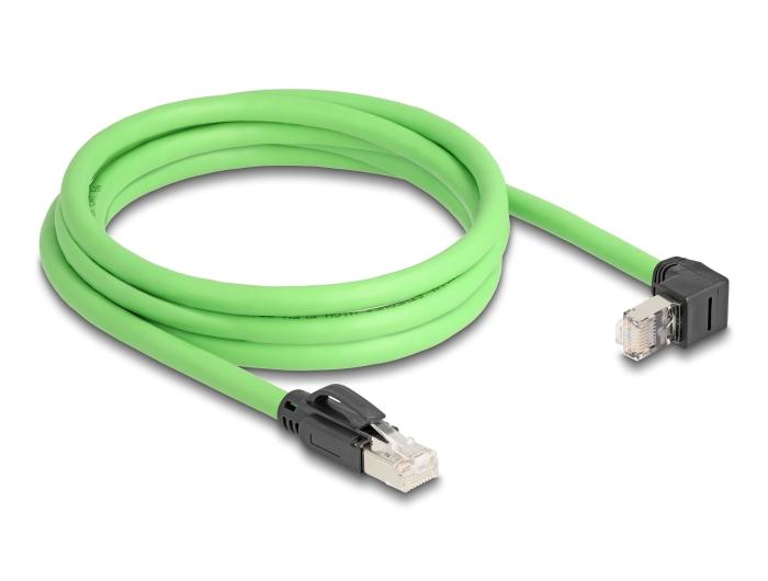 Delock RJ45 netwerkkabel Cat.6A Stekker naar Stekker bovengekanteld SF/UTP