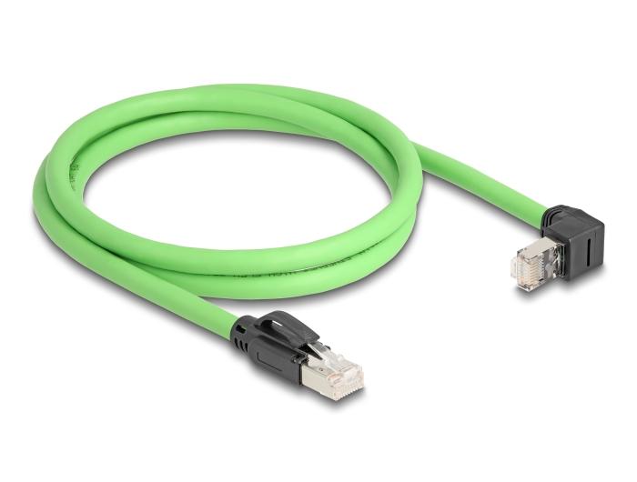 Delock RJ45 netwerkkabel Cat.6A Stekker naar Stekker boven gekanteld SF/UTP