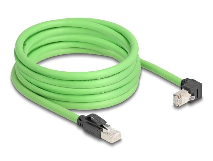 Delock RJ45 netwerkkabel Cat.6A Stekker naar Stekker onderhoek SF/UTP