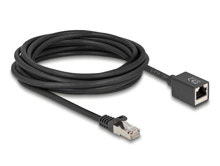 Delock Netwerkverlengkabel RJ45 Stekker naar RJ45 Aansluiting Cat.6A S/F