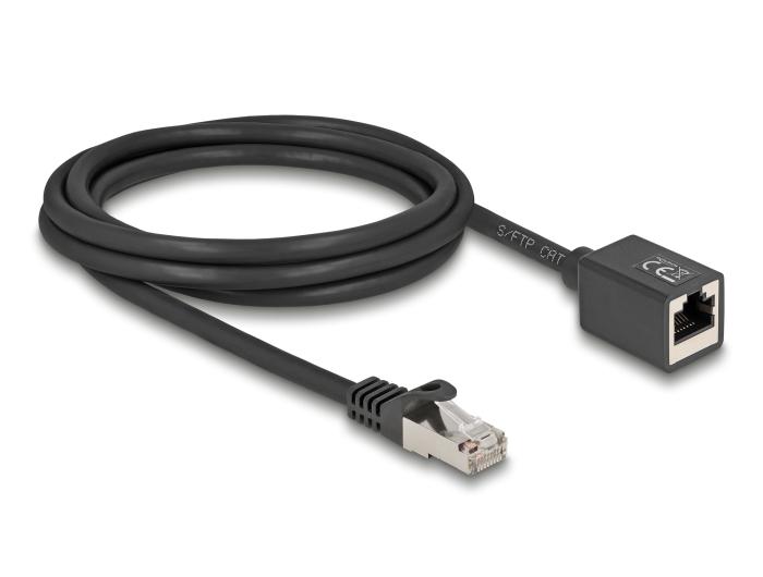 Delock Netwerkverlengkabel RJ45 Stekker naar RJ45 Aansluiting Cat.6A S/F