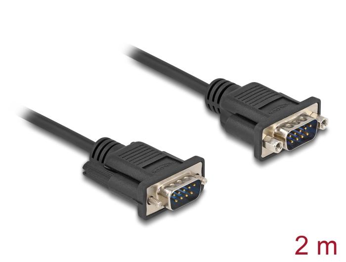 Delock Seriële kabel RS-232 D-Sub9 Stekker naar Stekker met smalle stekker