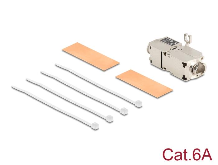 Delock netwerk kabelconnector LSA naar LSA Cat.6A STP gereedschapsloos