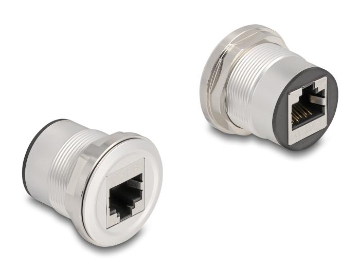 Delock RJ45 Inbouwconnector Koppeling Cat.6 STP Aluminium